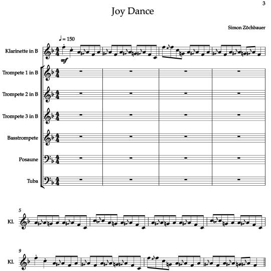 Noten - Joy Dance